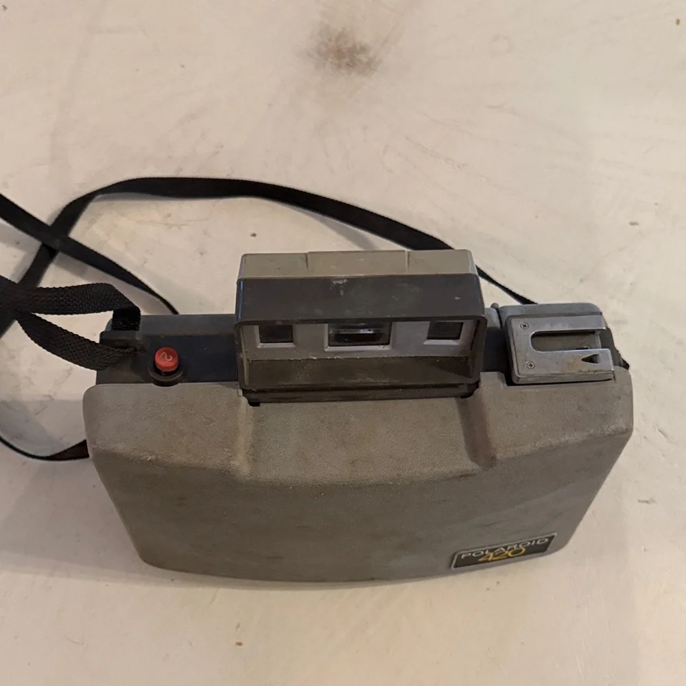 Vintage Polaroid 420 Instant Camera with Black Strap - untested